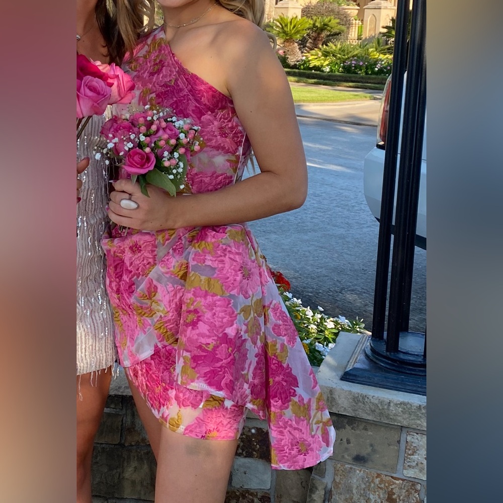 Pink and gold dress